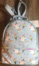 Load image into Gallery viewer, Light Blue Sweets Unicorn Mini Backpack