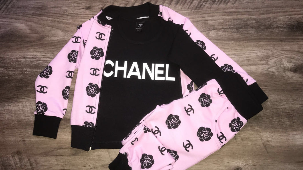 Pink/ Black 3Pc Set