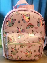 Load image into Gallery viewer, Purple Hologram Rainbow Bling Mini Back Pack
