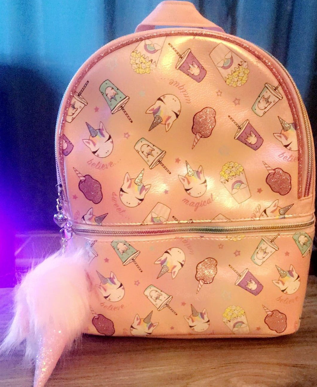 Metallic Unicorn Snacks Dome Mini Back Pack