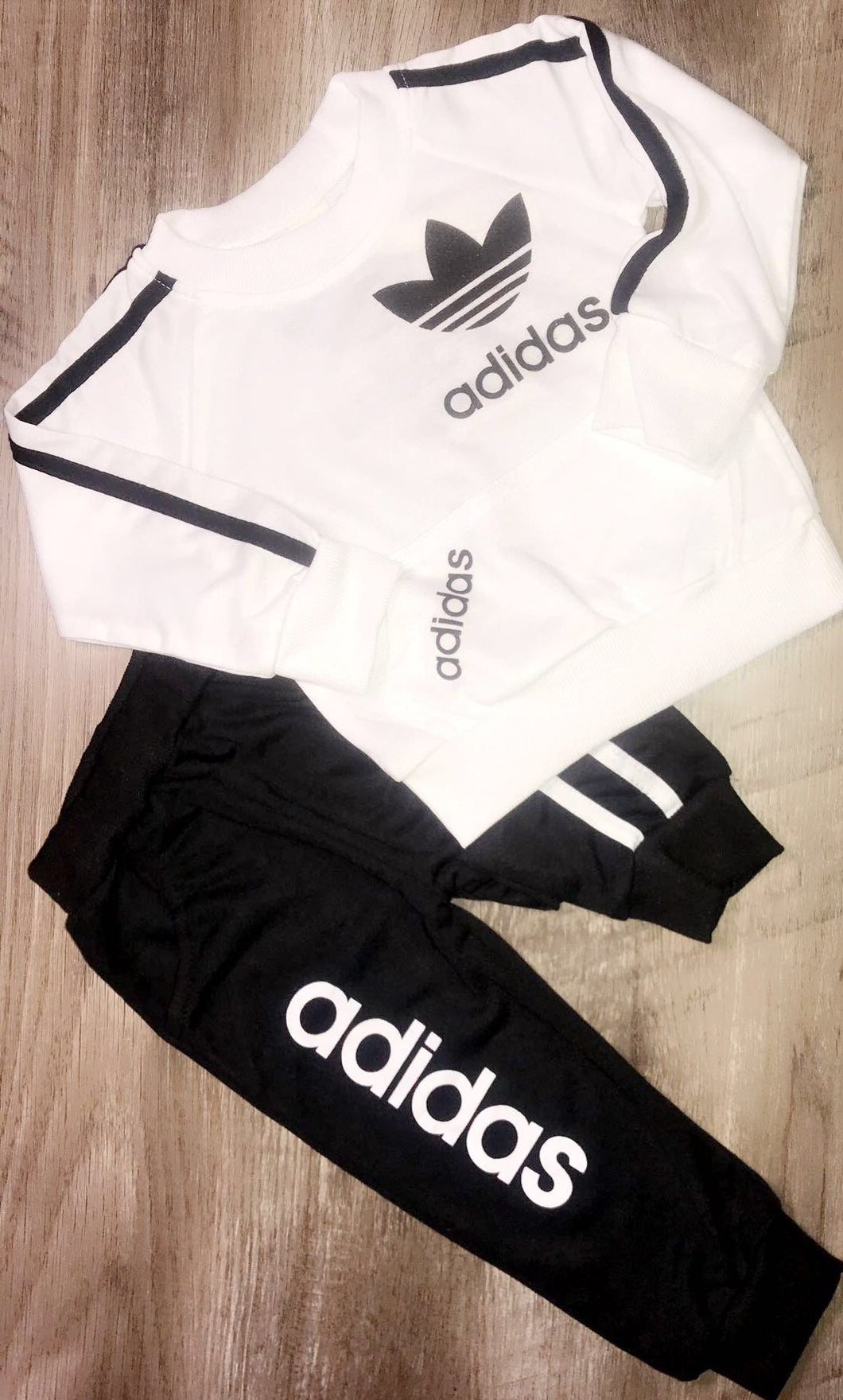 White & Black Adidas Set